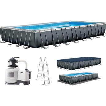 Каркасный бассейн INTEX Ultra Frame 26374, 975×488×132 см — комплект Deluxe